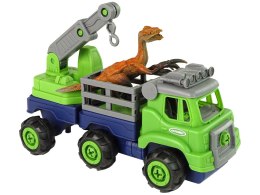 Transporter Dinozaurów z Ruchomym Dźwigiem i Zestawem Narzędzi - Do Rozkręcania