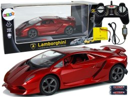 Samochód Zdalnie Sterowany Lamborghini Sesto Elemento 1:18 Czerwone 2.4 G Światła