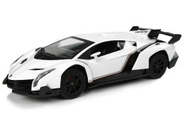 Samochód Zdalnie Sterowany Lamborghini Veneno Białe 1:24,2.4 G Światła