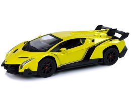 Samochód Zdalnie Sterowany Lamborghini Veneno Żółte 2,4 G Kierownica Dźwięk Światła