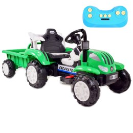 Traktor Na Akumulator Z Przyczepą Zielony 698-RC