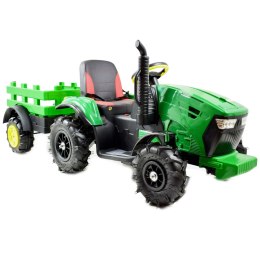 Traktor Na Akumulator Z Przyczepą Zielony TT990d