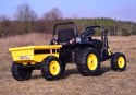 Traktor Na Akumulator Z Przyczepą Żółty HL388