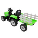Traktor Na Akumulator Blow Zielony- Z Przyczepą XMX611