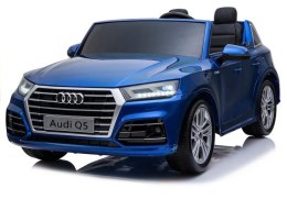 Pojazd na Akumulator Nowe Audi Q5 2-osobowe Niebieski Lakier z Dotykowym Panelem LCD MP4