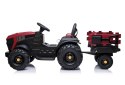 Wielki Traktor Na Akumulator Z Przyczepą, Miękkie Koła, Miękkie Siedzenie Czerwony /bdm0925